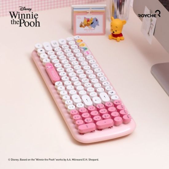 디즈니 곰돌이 푸 피글렛 풀버전 무선 레트로 키보드