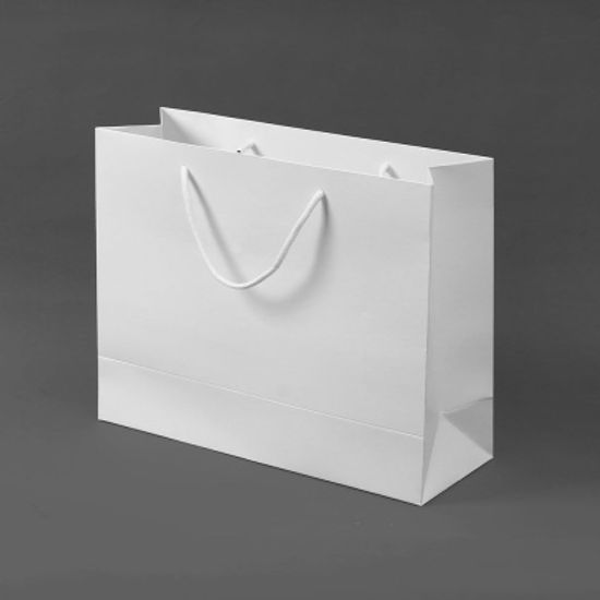 무지 가로형 쇼핑백(화이트)(40x30cm)/종이쇼핑백