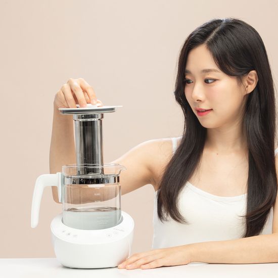 요플레이 분유포트 무선전기포트 유리 커피포트 YEK01