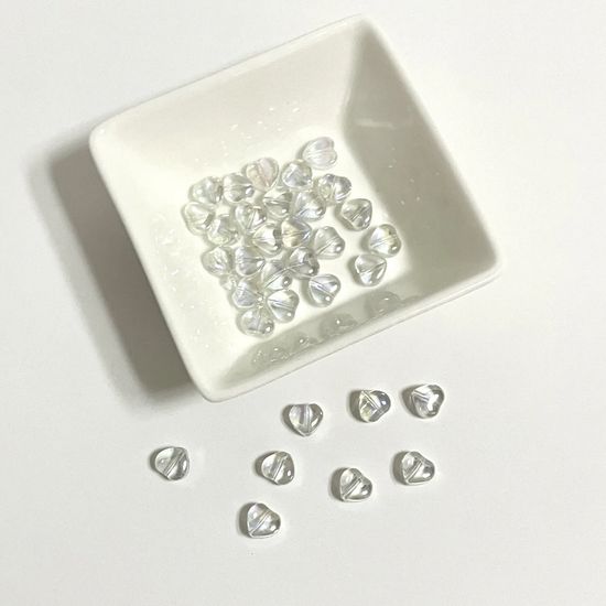 투명 하트 비즈 팔찌 목걸이 키링 만들기 공예 재료