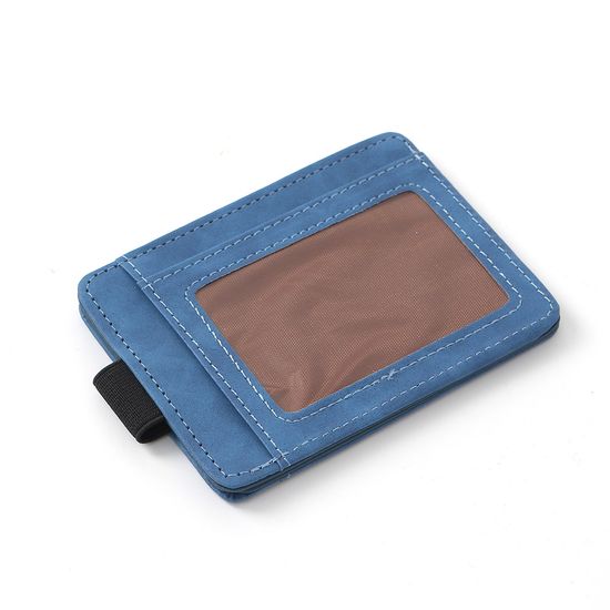 베이직 인조가죽 카드지갑(블루) 명함 카드홀더