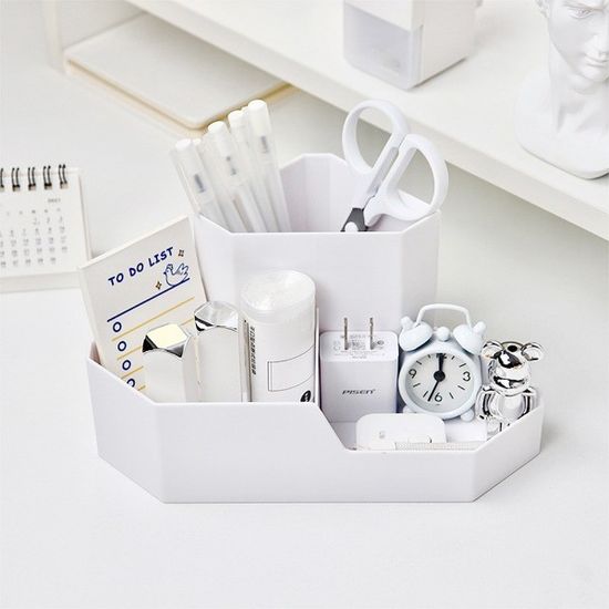 디자인 책상 모서리 공간 다용도 연필 꽂이