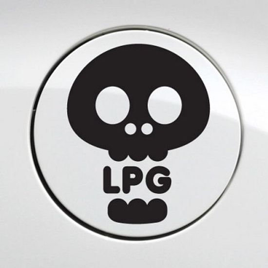 주유구_해골 LPG [자동차스티커/주유구스티커]