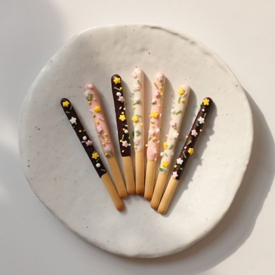 데이지 마카롱 막대과자 초콜릿 만들기 DIY 세트