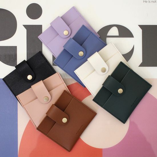 리코즈 버튼 하프월렛 남자 여자 반지갑