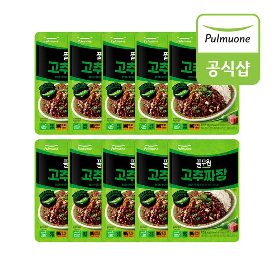 풀무원 고추짜장 덮밥소스 180g x 10개