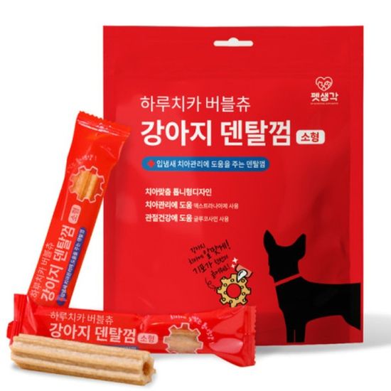 펫생각 하루치카 소형 톱니형 강아지 덴탈 껌 21개입