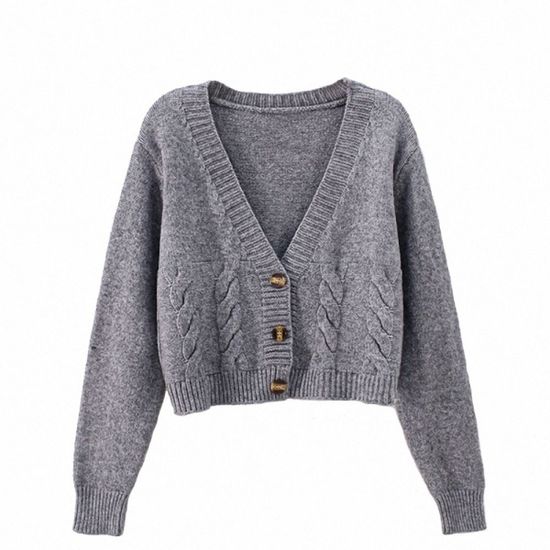 여성 간절기옷 상의 니트 과배기 봄가을 브이넥가디건