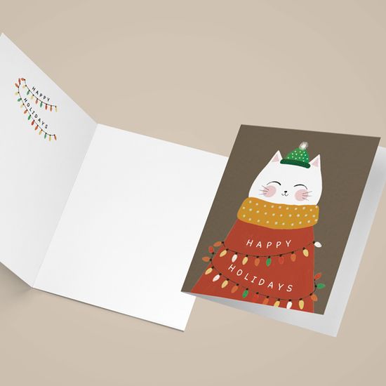 크리스마스카드 HAPPY HOLIDAYS (CAT) 신상카드