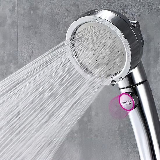 샤워기 샤워기해드 수압상승3단 파워조절 P495
