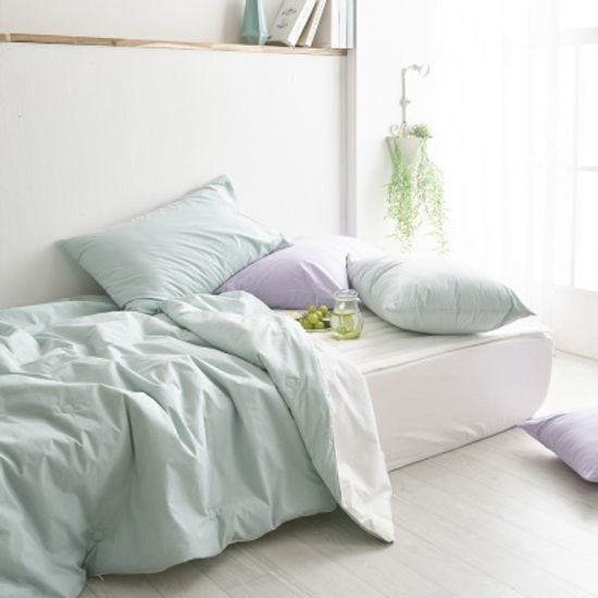 바닐라빌리지 헨트 순면 여름 차렵 베개커버 세트 Q