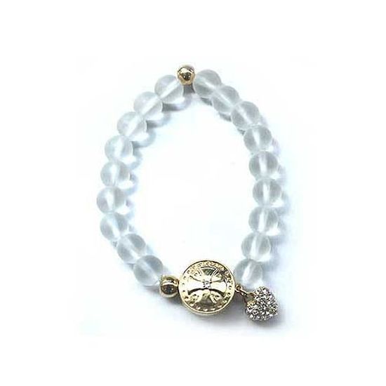 무광백수정 골드 여성 향기 원석 팔찌(W356777)