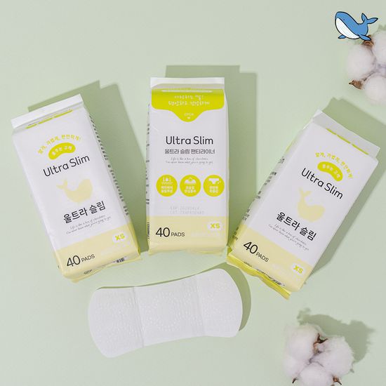 춤추는고래 대용량 슬림 팬티라이너 40P X 5팩/200매