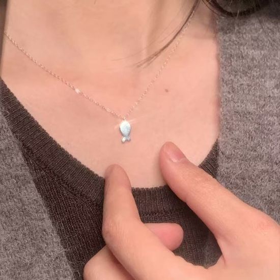 행운의 물고기 목걸이 친구 우정 커플 목걸이 팬던트