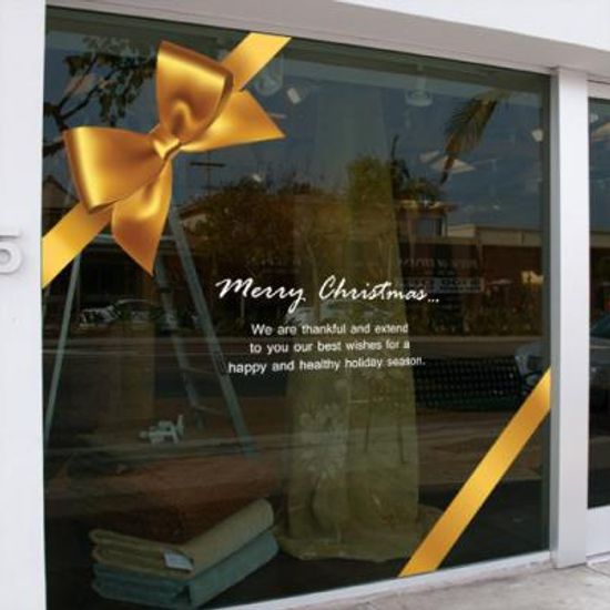 ci947-윈도우골드리본프레임(크리스마스레터링포함)