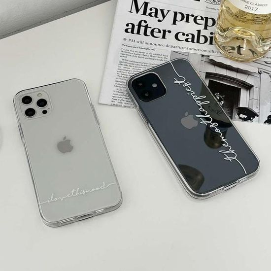 흘림체 레터링 디자인 [클리어 폰케이스]