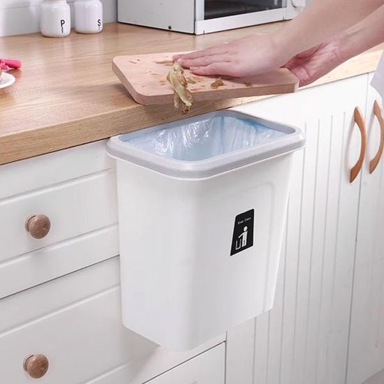 걸이형 휴지통 9L 싱크대 주방 음식물쓰레기통 N331