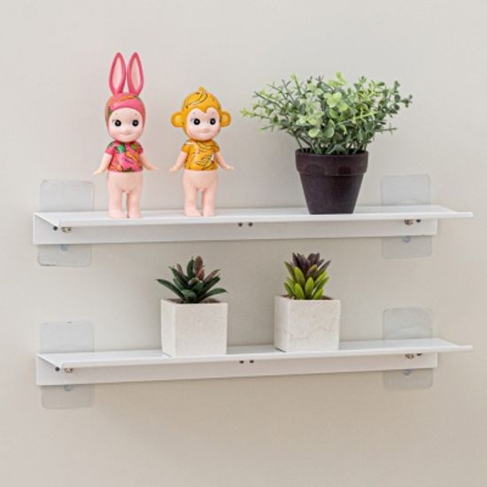 무타공 못없이 벽에붙이는 1단 철제 미니 선반