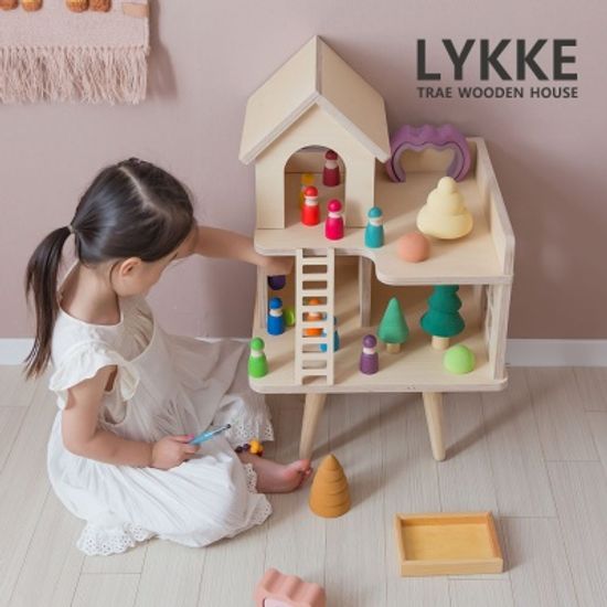 트레 리케하우스 / 자작나무 원목 인형의집 역할놀이