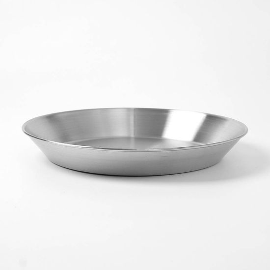 홈인쿡 원형 스텐 접시 2p세트(18cm) (실버) 원형그릇