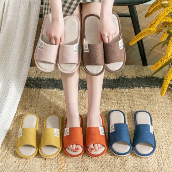 실내 슬리퍼 거실 실내화 린넨