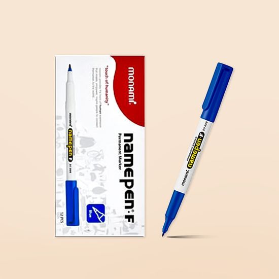 모나미 네임펜 FINE (중간글씨용) 블루(12개입)