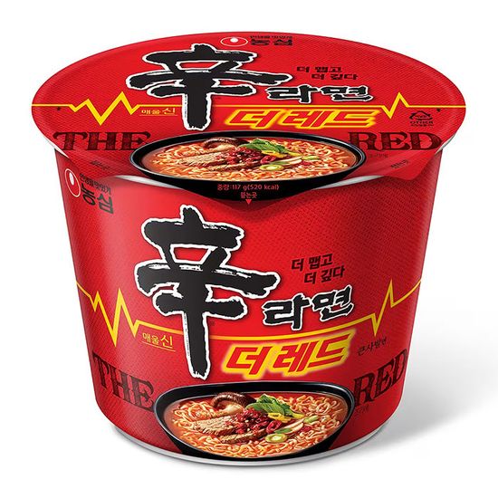nongshim 농심 신라면 더레드 큰사발면 117gx12개