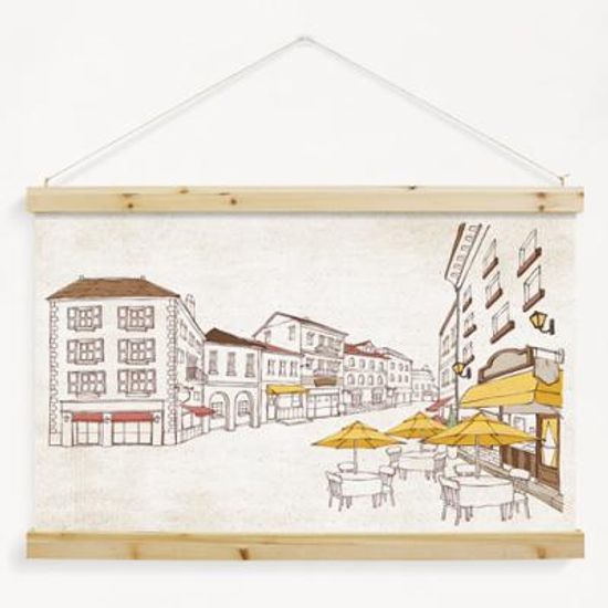 ij471-우드스크롤_90CmX60Cm-해외의노천카페