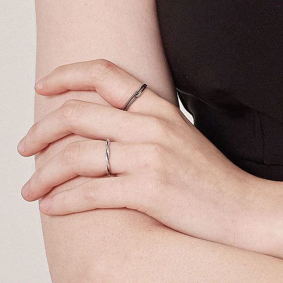 제이로렌 데일리 엔틱 꼬임 실버 반지 R0686