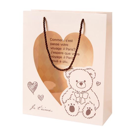 아트박스 핑크베어 투명창쇼핑백