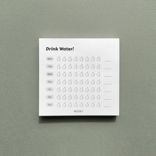 물 마시기 습관 챌린지 물방울 Drink Water Challenge