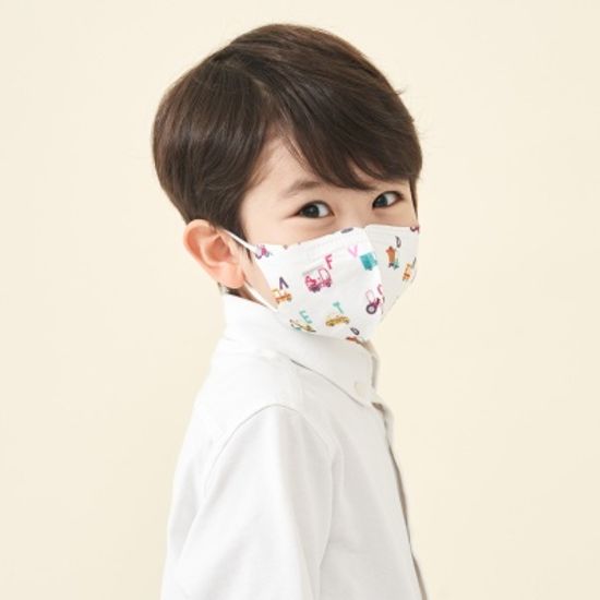 알파벳자동차 국내산 유아 어린이 캐릭터 마스크 10매