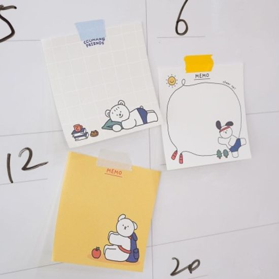 핑크풋 꼬망떡메모지