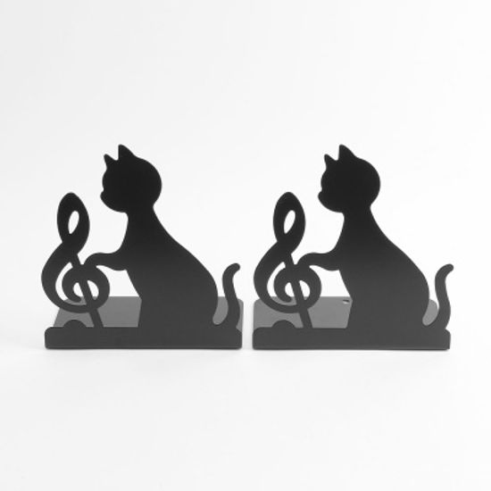 음악하는 고양이 북엔드 2p세트 / L자형 책지지대