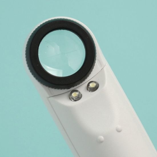 21mm 포켓 LED 돋보기(40배율) 정밀작업 관찰돋보기