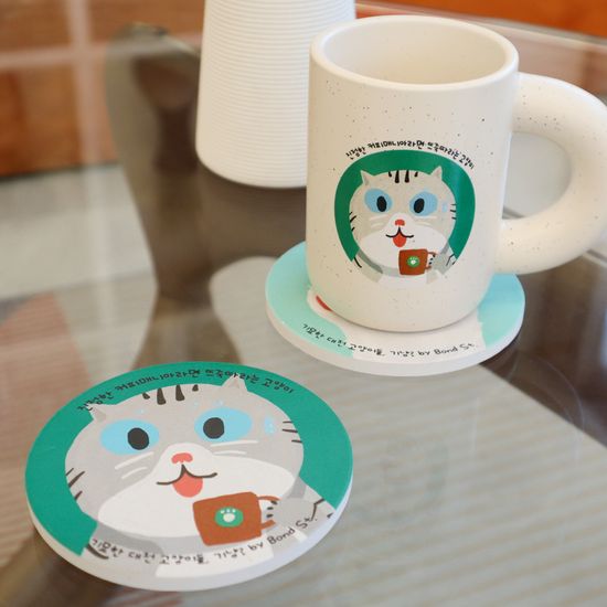 기묘한 대전 고양이 캐릭터 기냥 규조토 코스터 11종