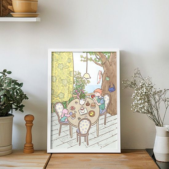 여름의 테이블, 꼬모소이 작가 그림