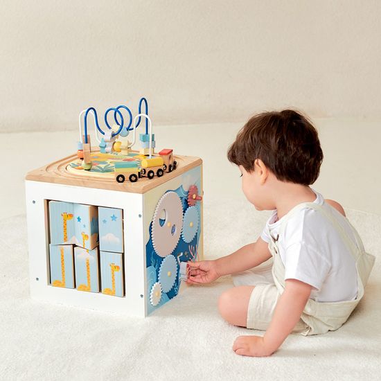 키앤비 원목롤러코스터 멀티 큐브+전동기차 포함