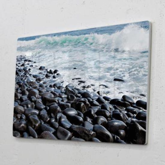 pi079-폼아크릴액자58CmX38Cm_파도치는몽돌해변