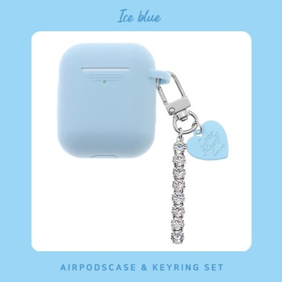 [선물포장] 크리스탈 스틱 에어팟2 케이스 키링 세트