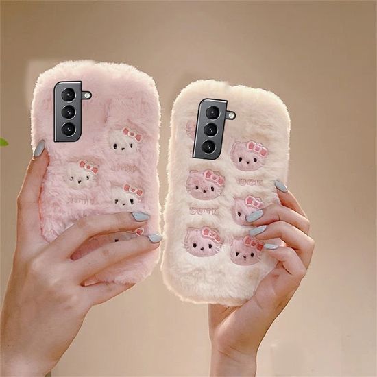 갤럭시 s23 s22 s21 뽀글이 동물 캐릭터 털 퍼 케이스
