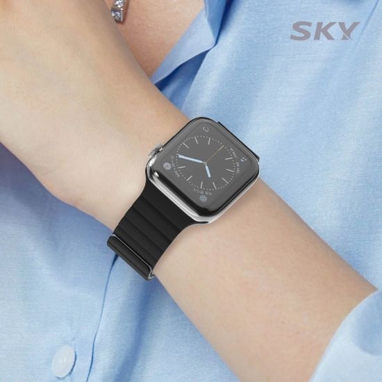스카이 애플워치 마그네틱 실리콘 스트랩 10 9 8 SE 2