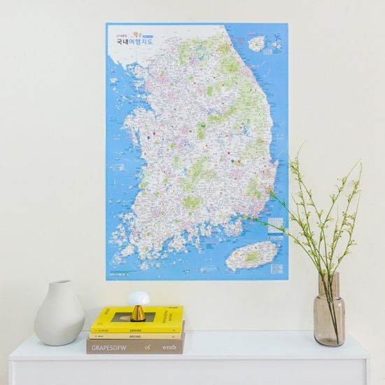 우리나라 여행지도 + 핀스티커 대한민국 지도