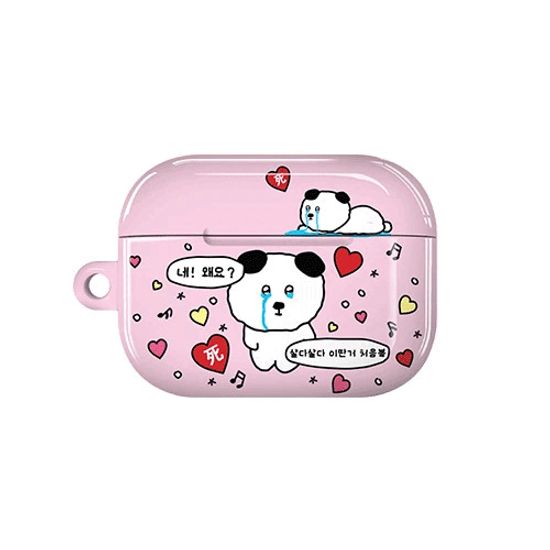 강하게살자 빼꼼이 에어팟 시리즈 이어폰케이스 유광