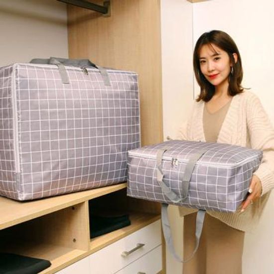 파베르 옥스포드 이불 가방정리함 그레이체크
