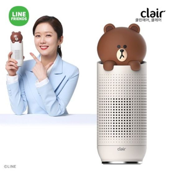 [클레어] 라인프렌즈 브라운 차량용 공기청정기