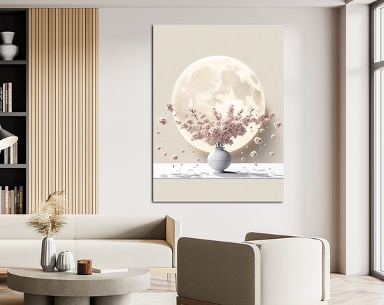 벚꽃 달항아리 인테리어 그림 꽃 액자 거실 풍수 특대