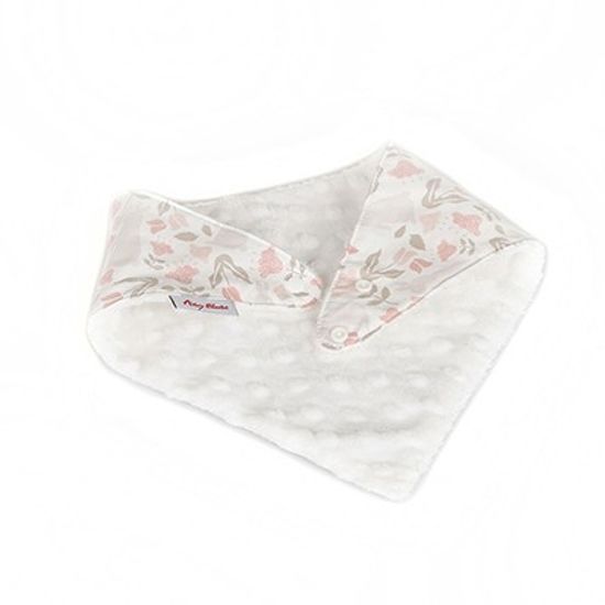 [아이렌즈블랭킷] 극세사 스카프빕 / 아기목도리 - 아기자기한 토끼 무늬