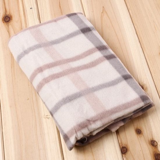 1+1 포근이 체크 110cm 무릎담요 (화이트)