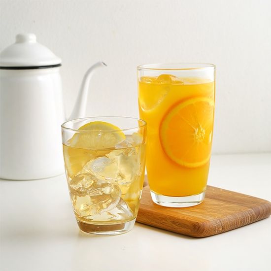 럭키글라스 커브텀블러 유리컵 362ml